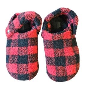 Crocs Classic Neo Puff Slipper Unisex Size M4 W6 Red Black Buffalo Plaid Fleece